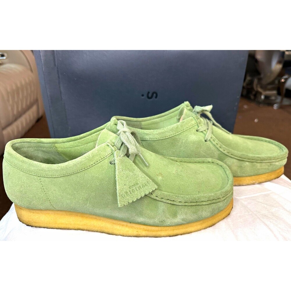 Clarks Originals Wallabee Green Suede Crepe Sole Moccasin Men's US 12
